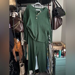 Free People Hailee Set Green LARGE